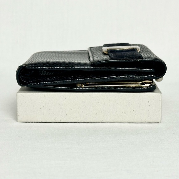 SALVATORE FERRAGAMO Leather Wallet in Black with Ribbon Accent - Picture 10 of 16